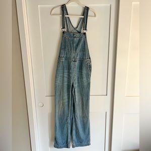 FREE PEOPLE OVERSIZED DENIM OVERALLS - SUPER SOFT